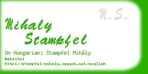 mihaly stampfel business card